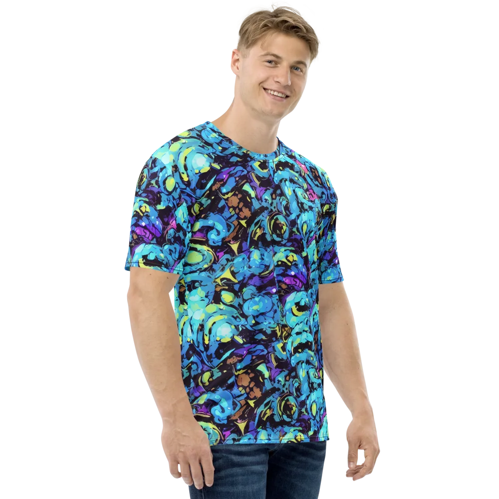 Voltage Bouquet on Men's Crew Neck T-Shirt — Right
