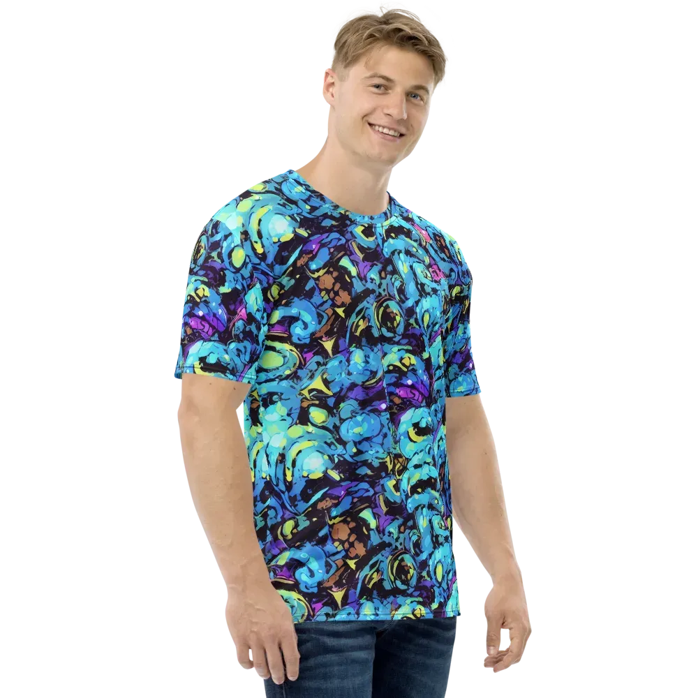 Voltage Bouquet on Men's Crew Neck T-Shirt — Right