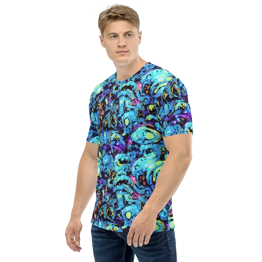 Voltage Bouquet on Men's Crew Neck T-Shirt — Left