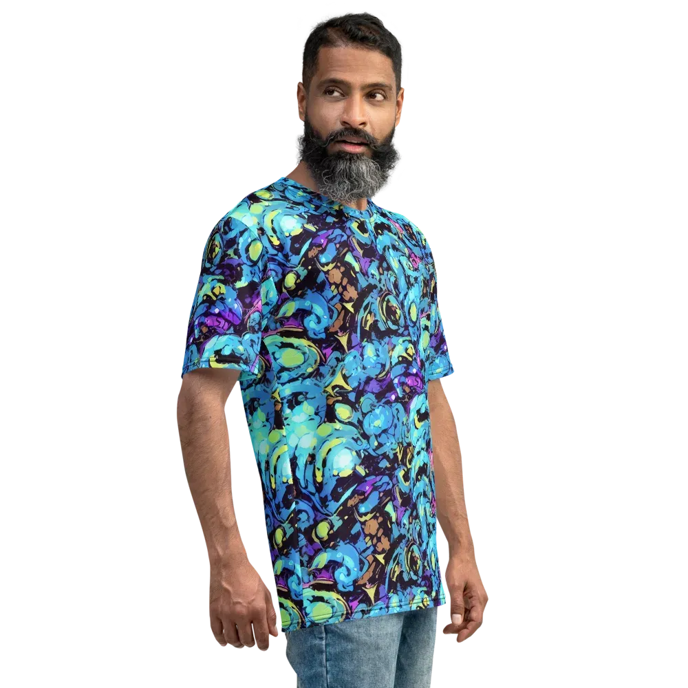 Voltage Bouquet on Men's Crew Neck T-Shirt — Right