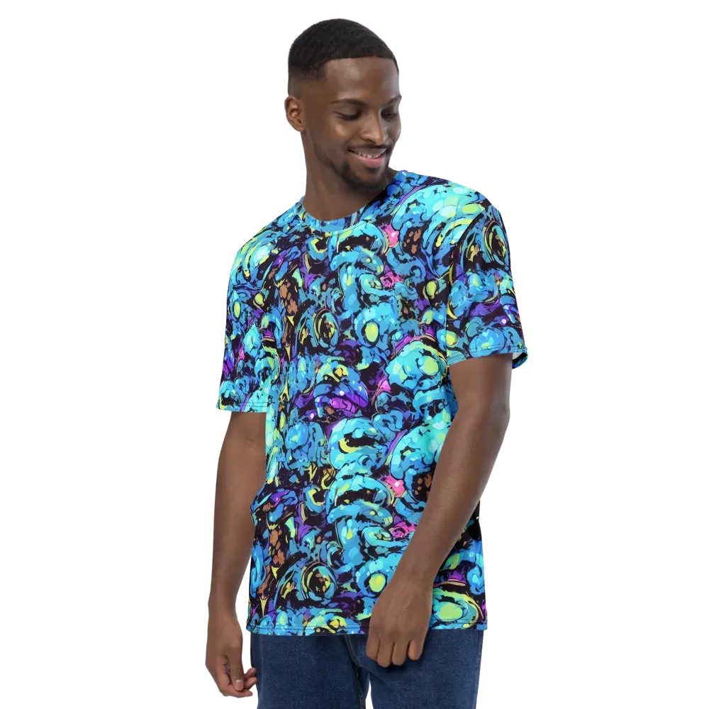 Voltage Bouquet on Men's Crew Neck T-Shirt — Left