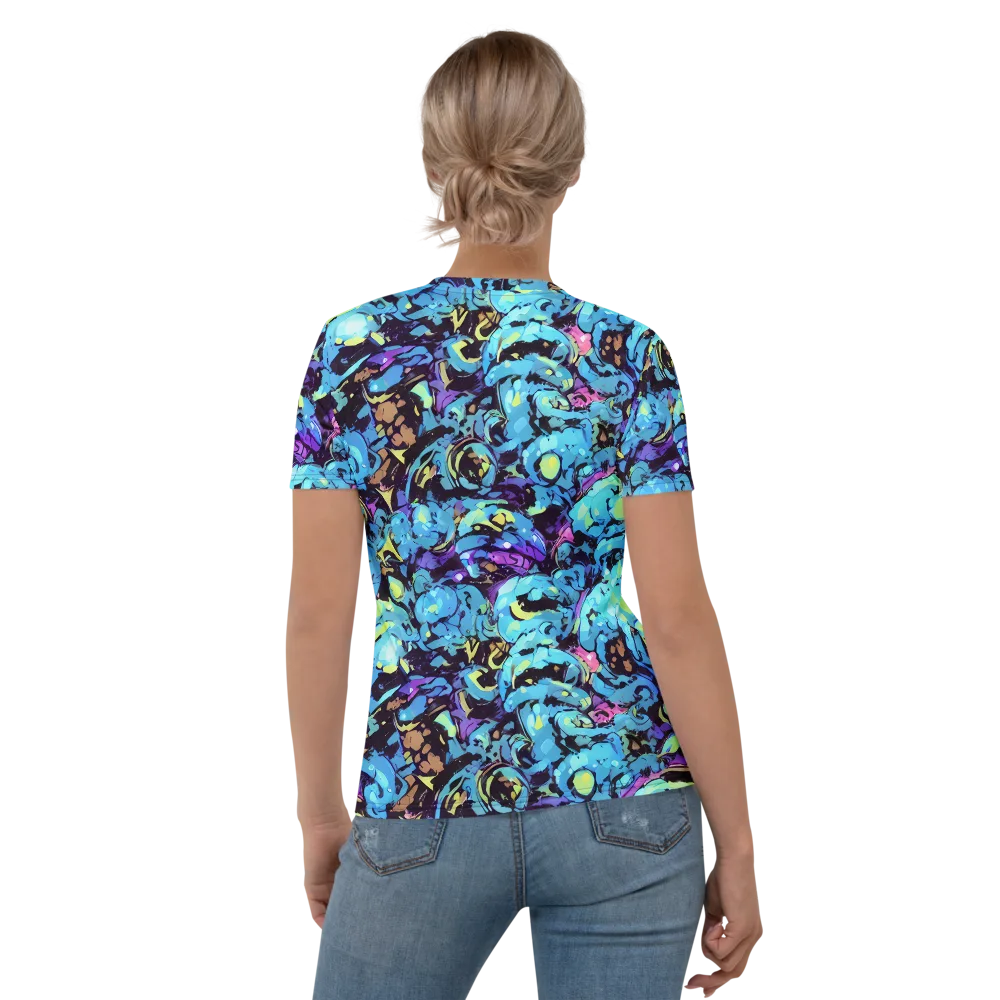 Voltage Bouquet on Women's Crew Neck T-Shirt — Back