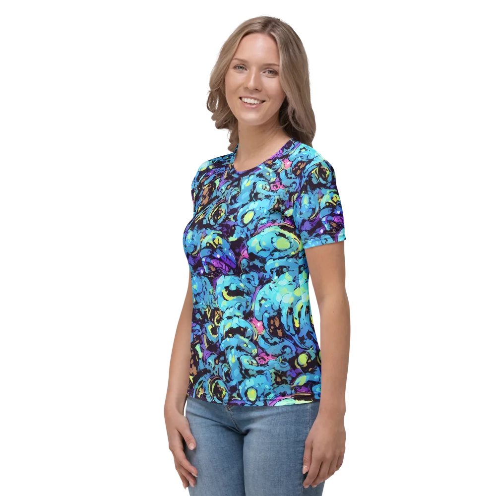 Voltage Bouquet on Women's Crew Neck T-Shirt — Left