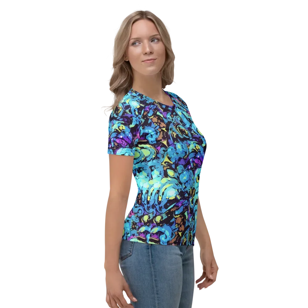 Voltage Bouquet on Women's Crew Neck T-Shirt — Right