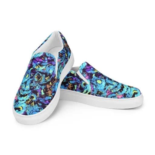 Voltage Bouquet on a Men's Slip-On Canvas Shoes