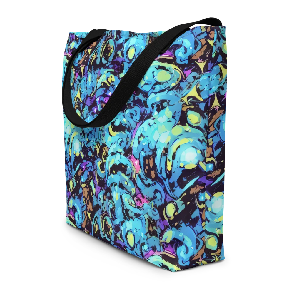 Voltage Bouquet on Large Tote Bag W/ Pocket — Front