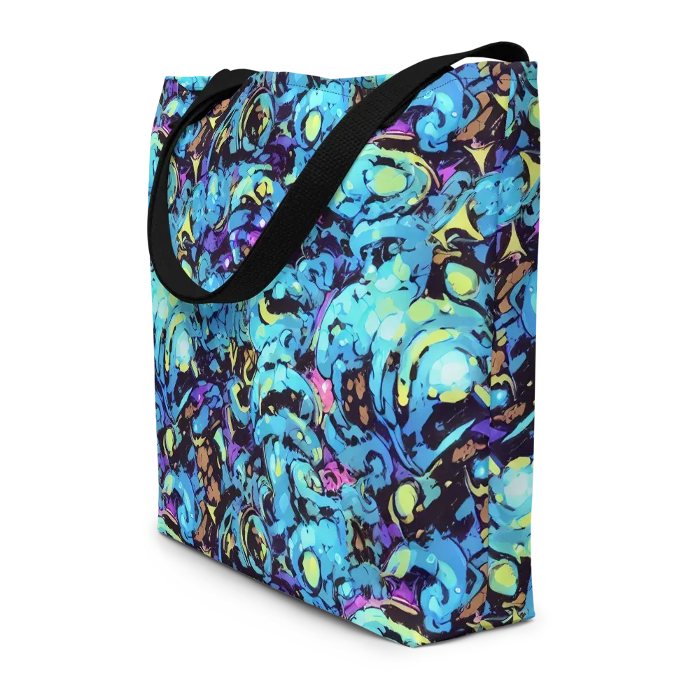 Voltage Bouquet on Large Tote Bag W/ Pocket — Front