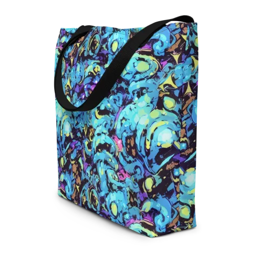 Voltage Bouquet on a Large Tote Bag W/ Pocket