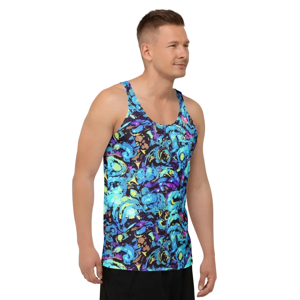 Voltage Bouquet on Men's Tank Top — Right Front