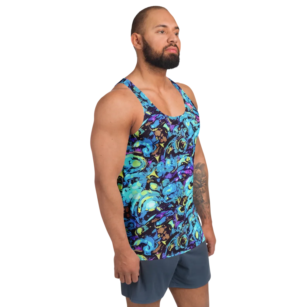 Voltage Bouquet on Men's Tank Top — Right Front