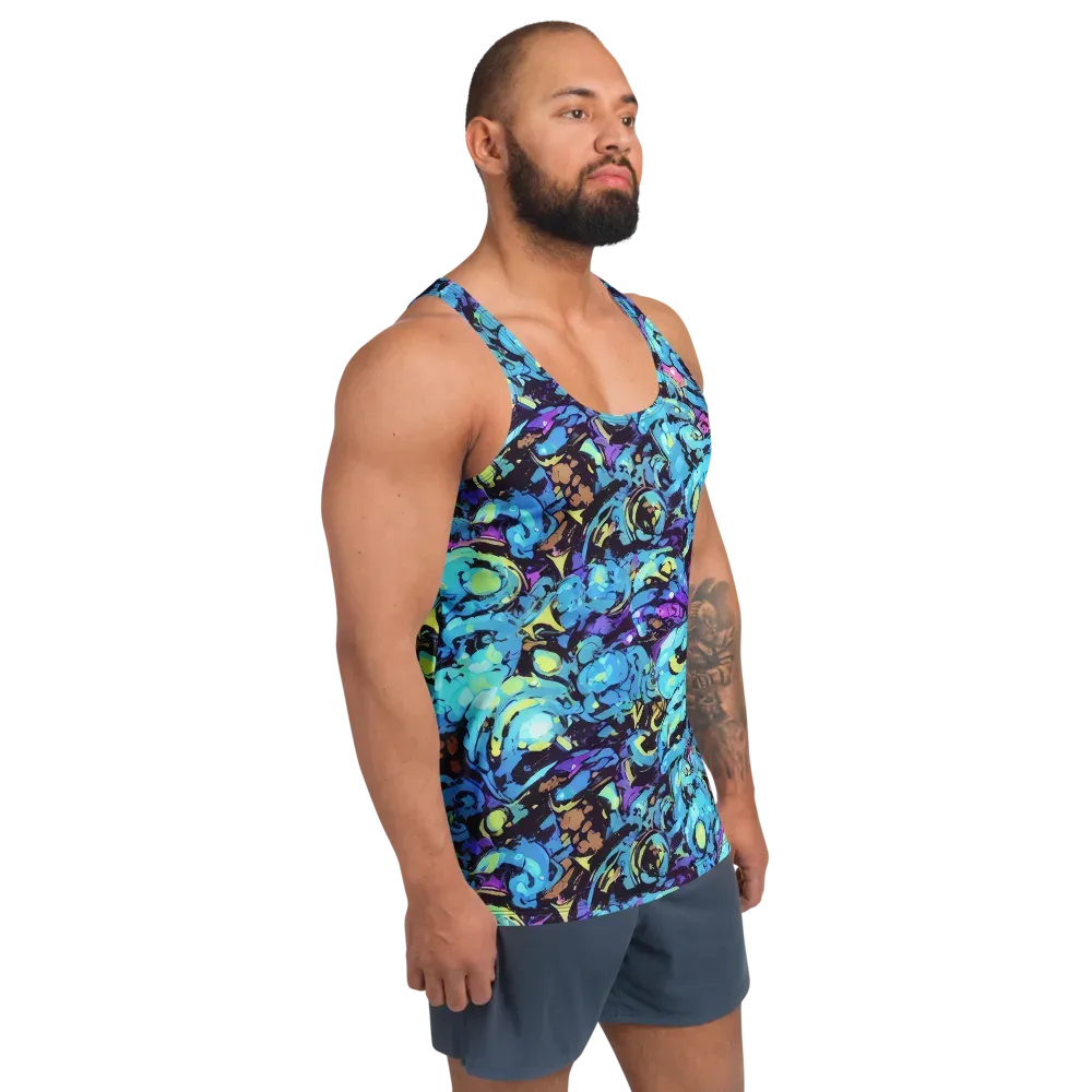 Voltage Bouquet on Men's Tank Top — Right Front