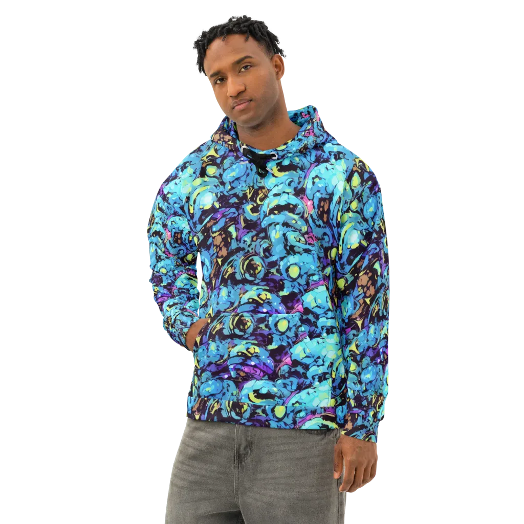 Voltage Bouquet on Cotton Hoodie — Left Front