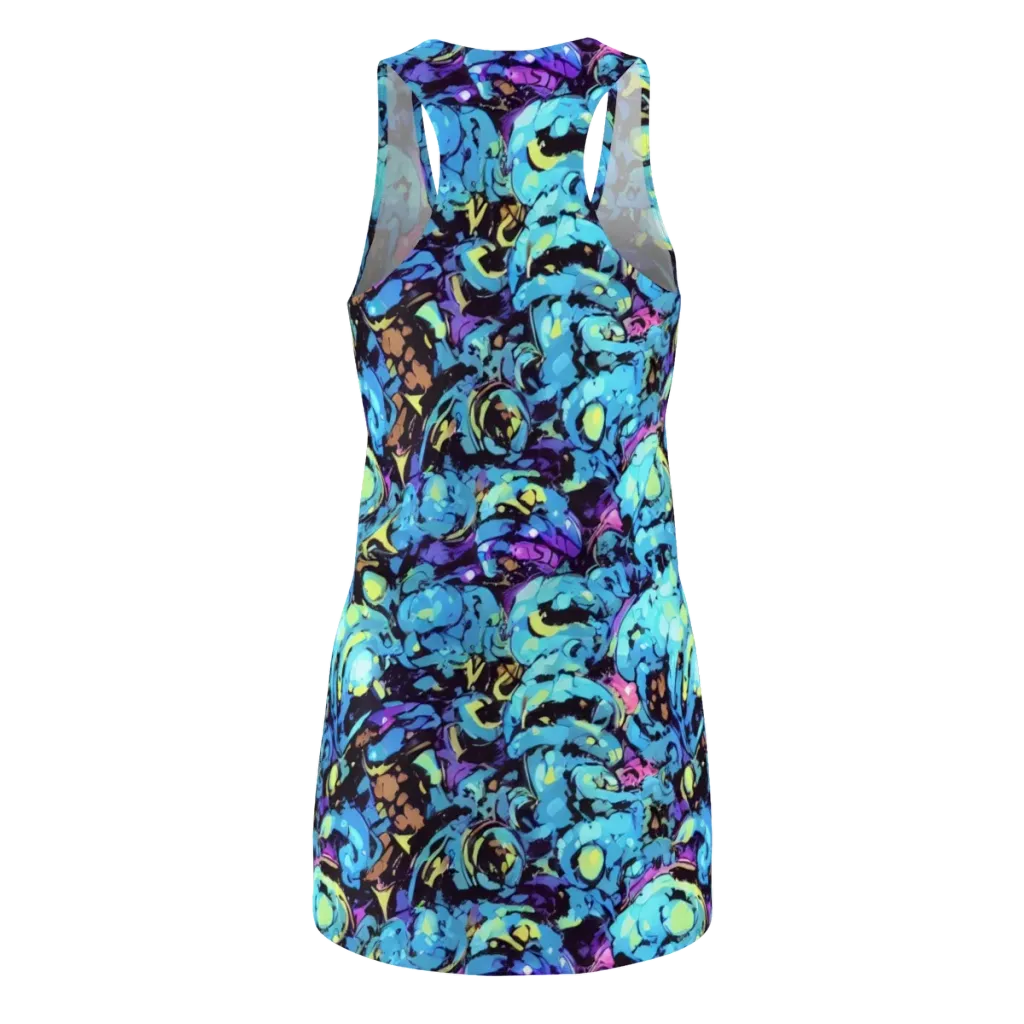 Voltage Bouquet on Racerback Dress — Back