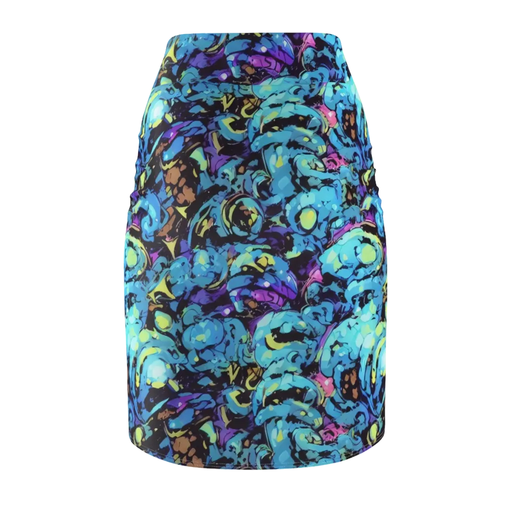 Voltage Bouquet on Pencil Skirt — Back