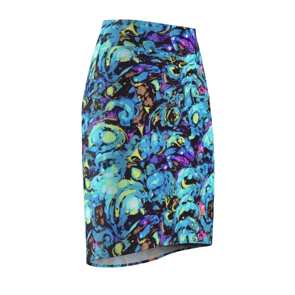 Voltage Bouquet on Pencil Skirt — Front Side