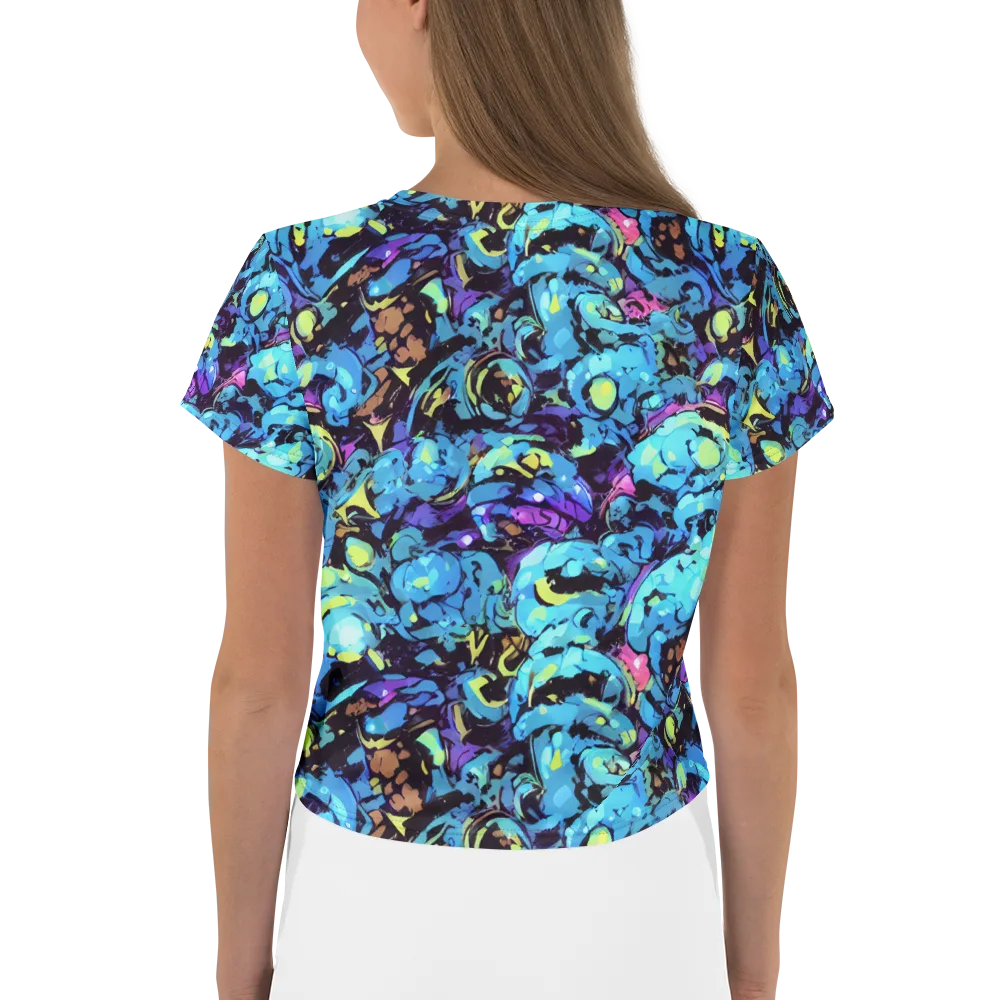 Voltage Bouquet on Crop Tee — Back