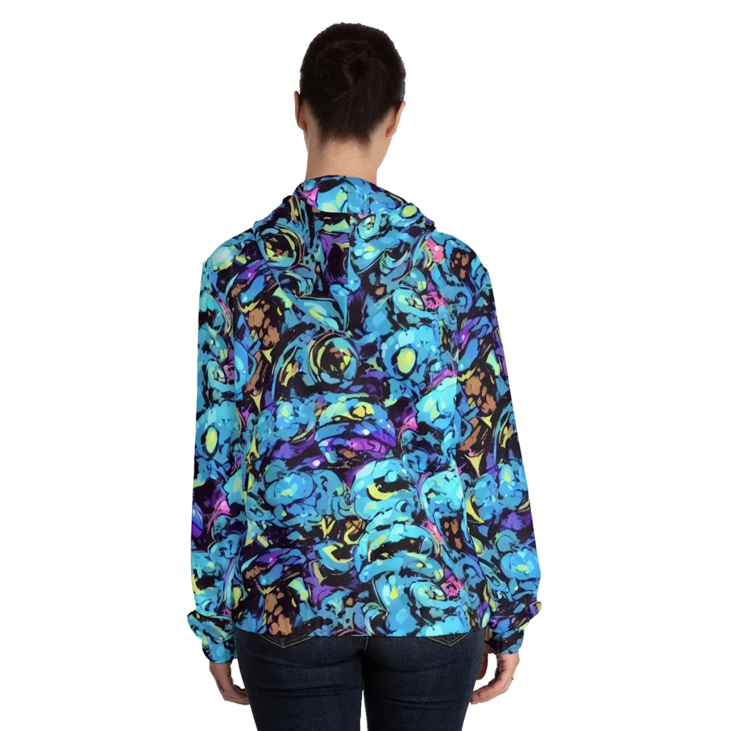 Voltage Bouquet on Women's Full-Zip Hoodie — Back On Person