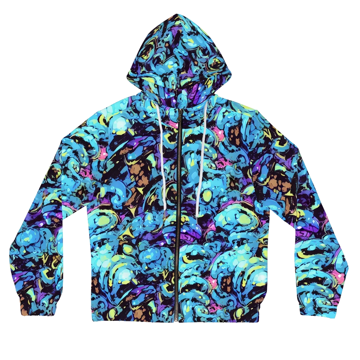 Voltage Bouquet on Women's Full-Zip Hoodie — Front