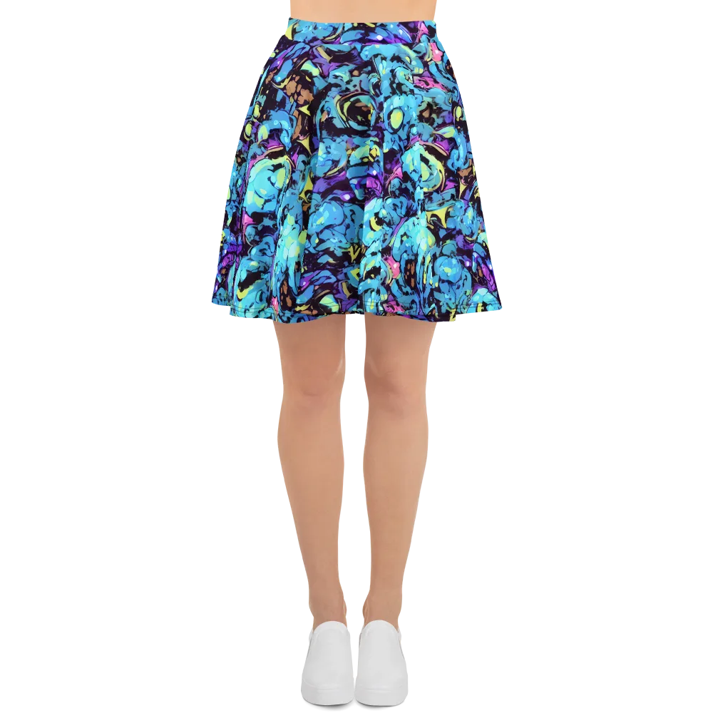 Voltage Bouquet on Skater Skirt — Front