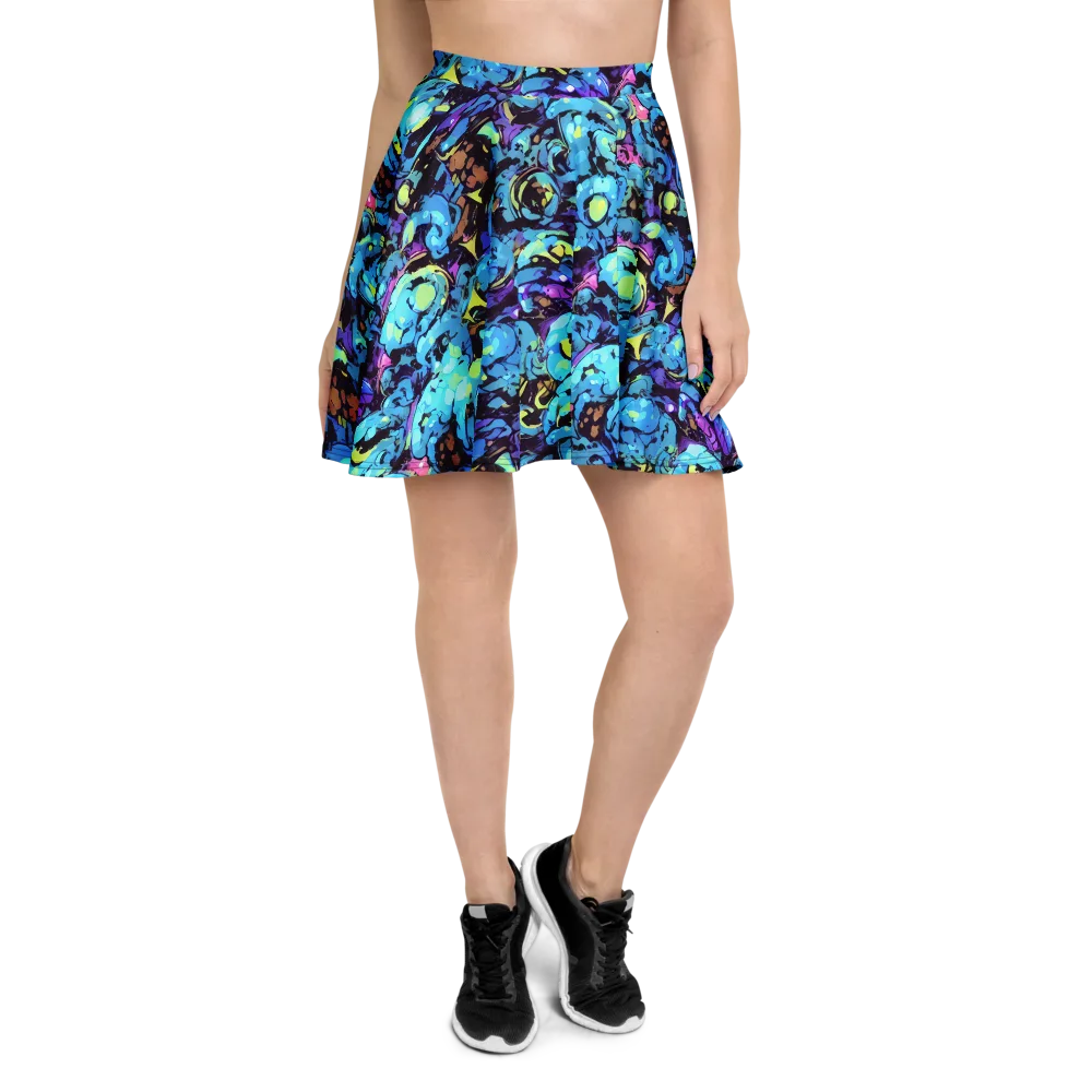 Voltage Bouquet on Skater Skirt — Front