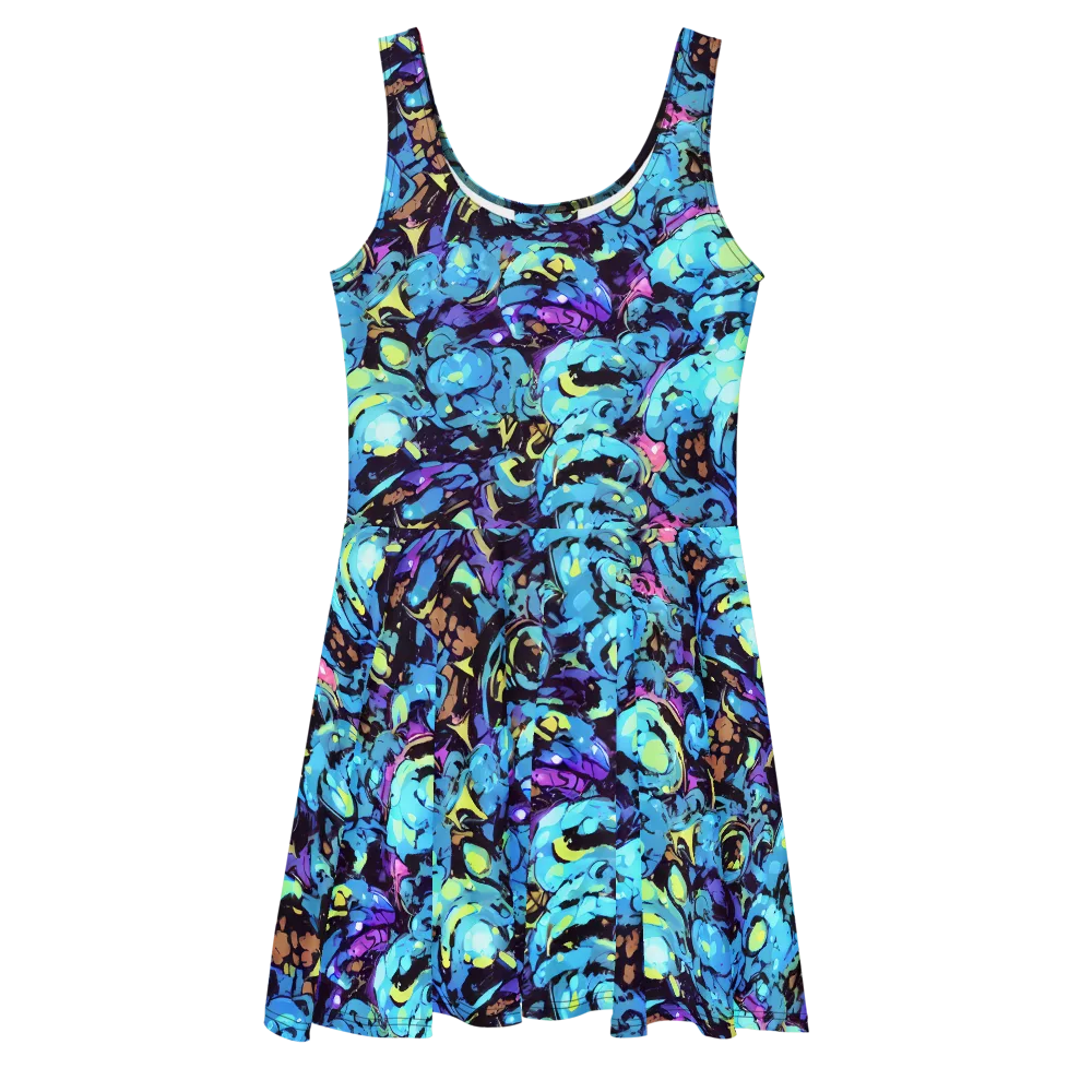 Voltage Bouquet on Skater Dress — Front