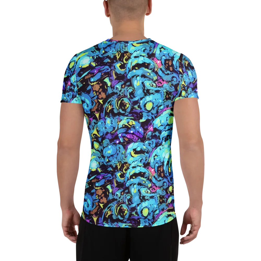 Voltage Bouquet on Men's Athletic T-Shirt — Back