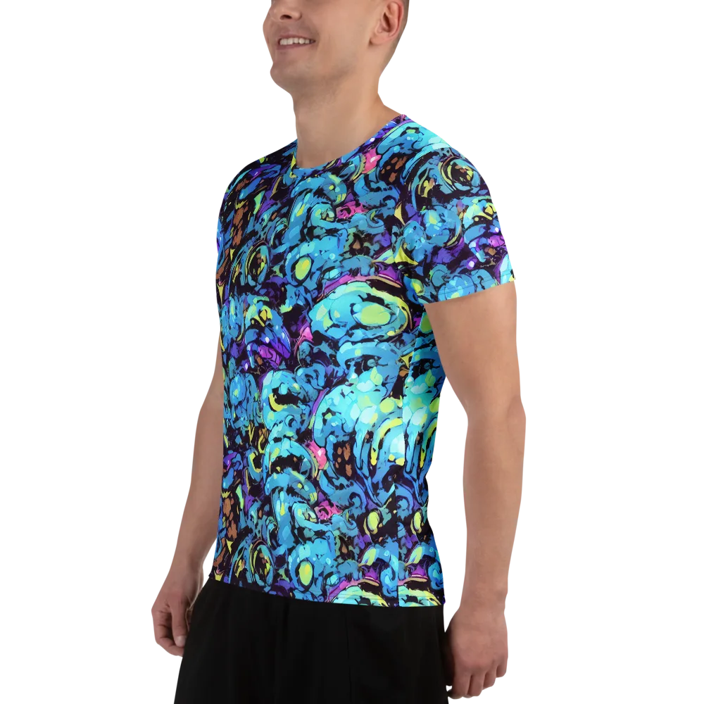 Voltage Bouquet on Men's Athletic T-Shirt — Left