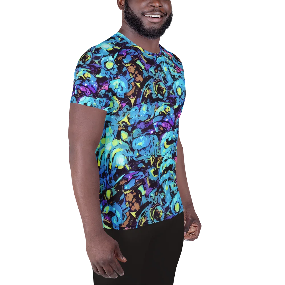 Voltage Bouquet on Men's Athletic T-Shirt — Right