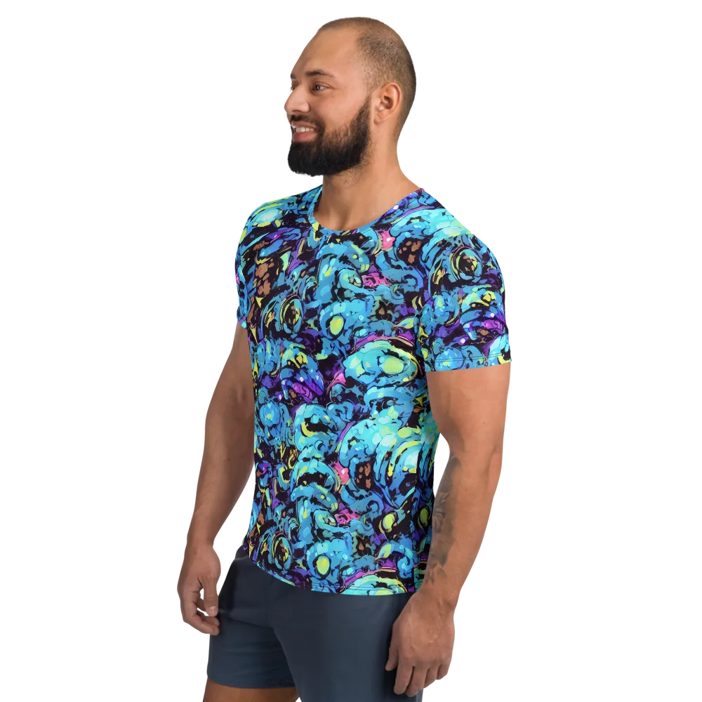 Voltage Bouquet on Men's Athletic T-Shirt — Left