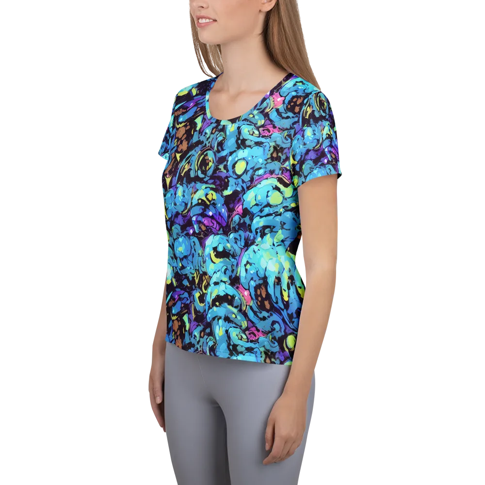 Voltage Bouquet on Women's Athletic T-Shirt — Left