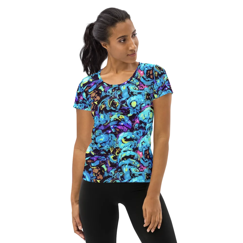 Voltage Bouquet on Women's Athletic T-Shirt — Front