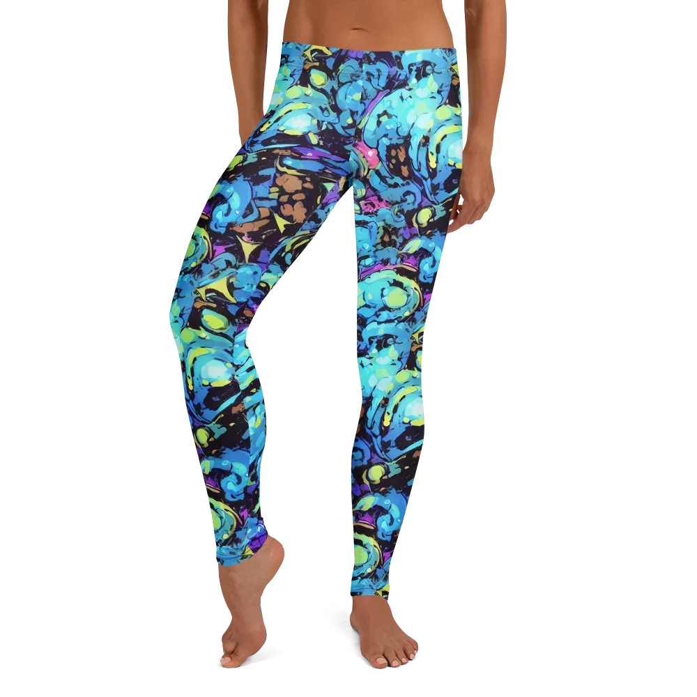 Voltage Bouquet on Leggings — Front