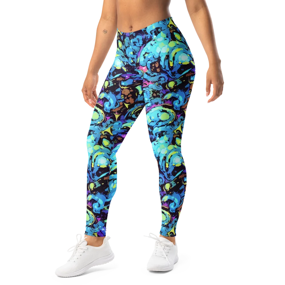 Voltage Bouquet on Leggings — Left Front