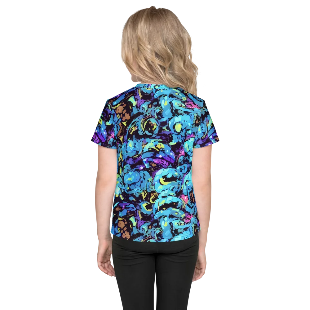 Voltage Bouquet on Kids Crew Neck T-Shirt — Back