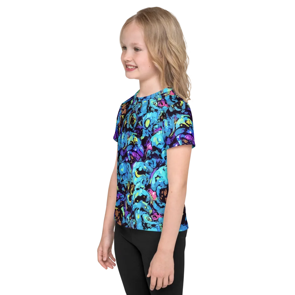 Voltage Bouquet on Kids Crew Neck T-Shirt — Left