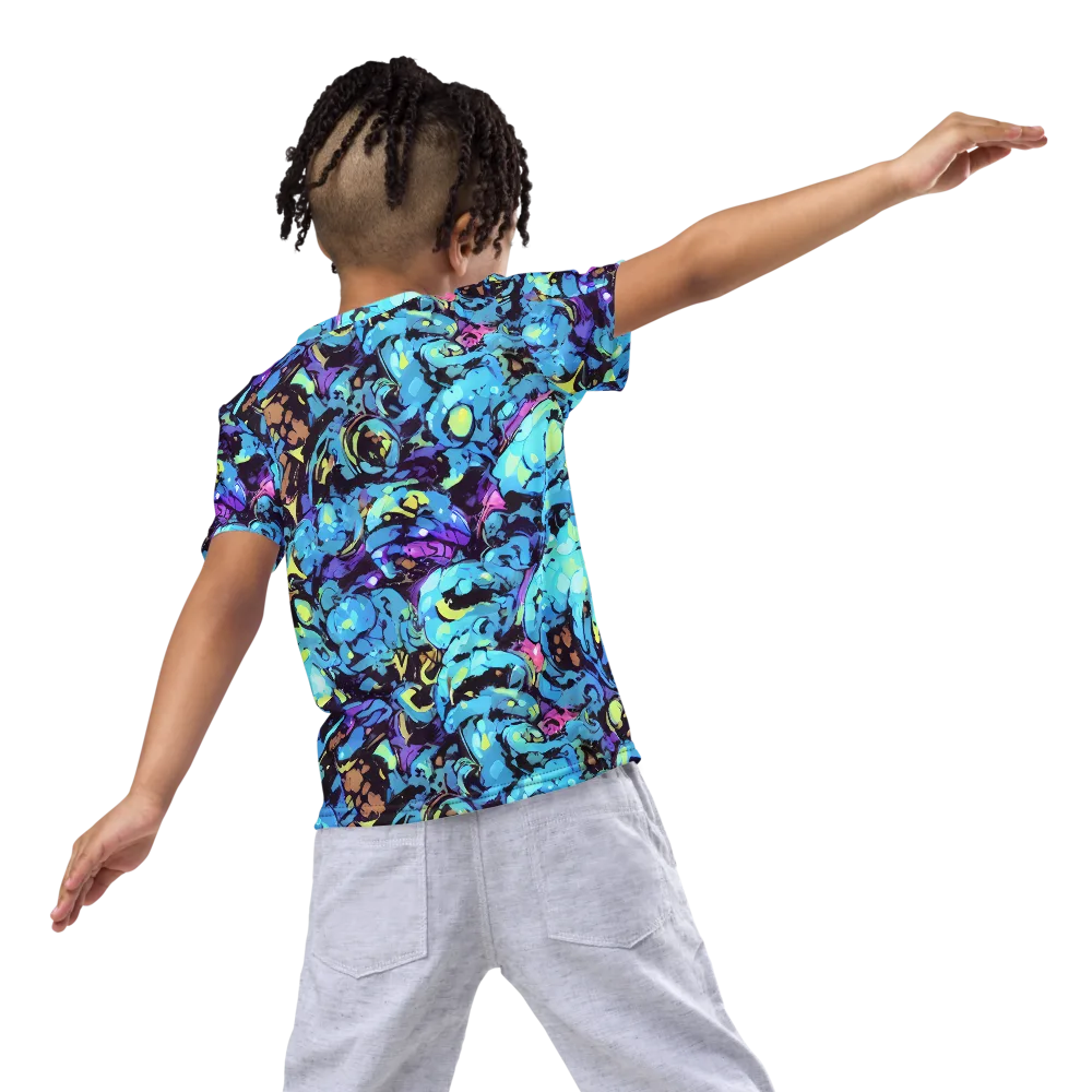 Voltage Bouquet on Kids Crew Neck T-Shirt — Back