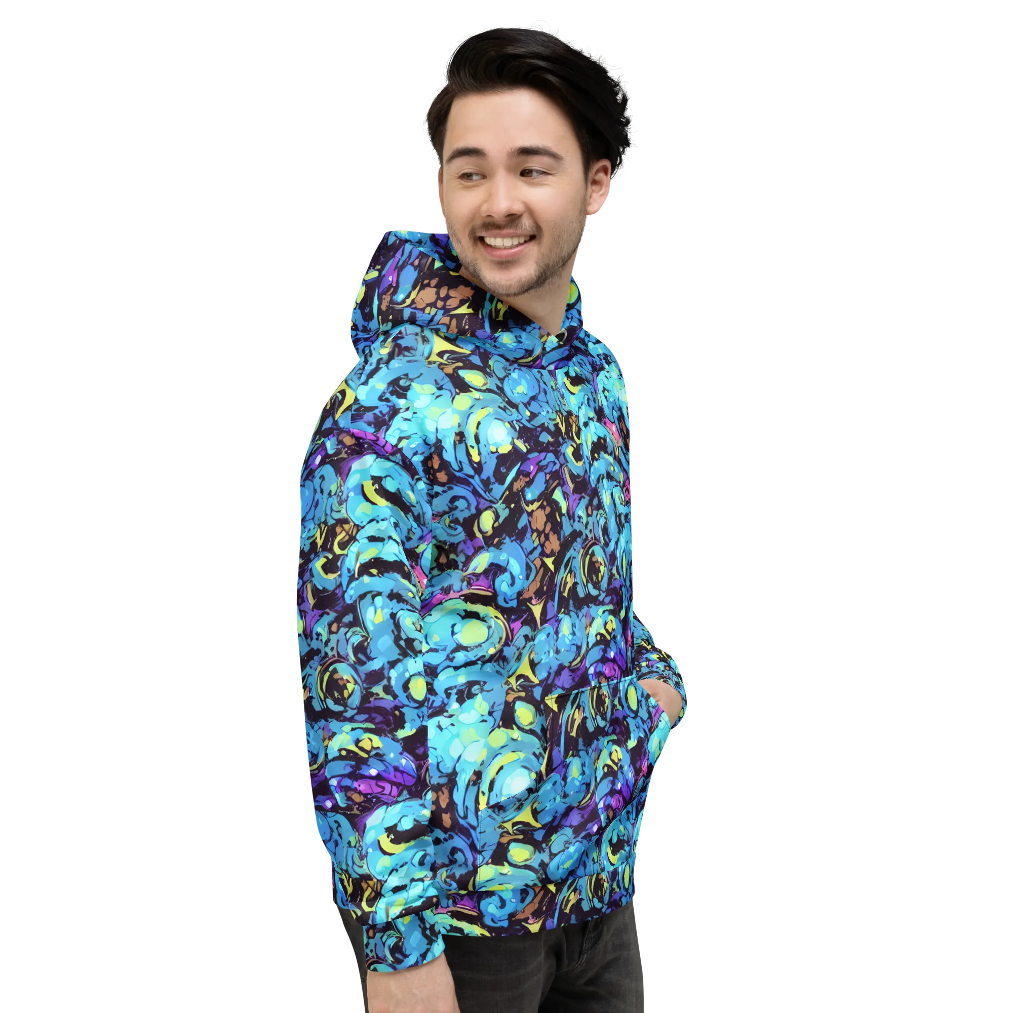 Voltage Bouquet on Hoodie — Right