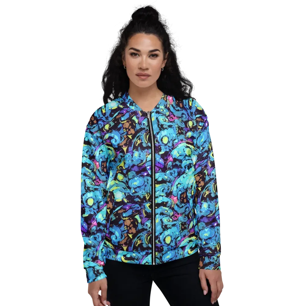 Voltage Bouquet on Bomber Jacket — Front