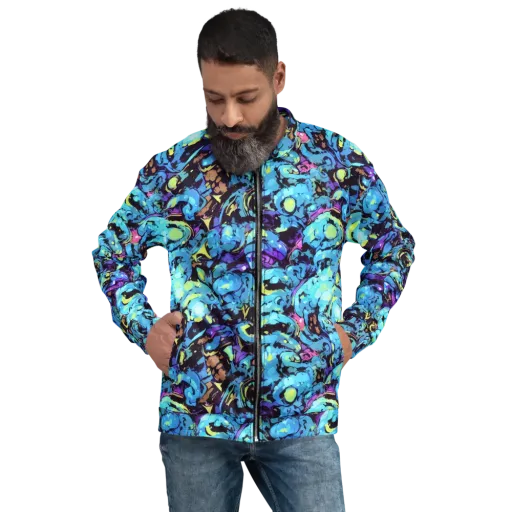Voltage Bouquet on a Bomber Jacket