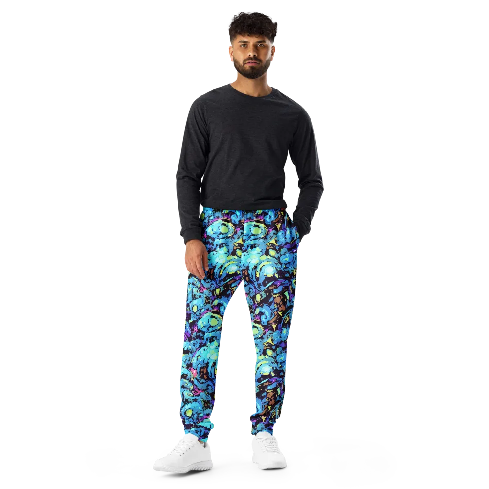 Voltage Bouquet on Men's Joggers — Front