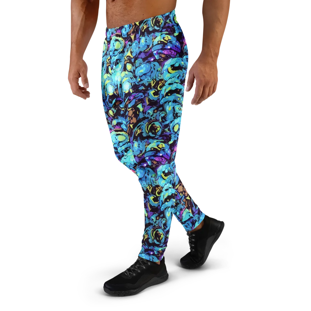 Voltage Bouquet on Men's Joggers — Left
