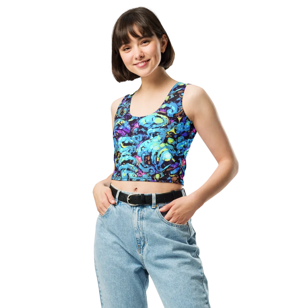 Voltage Bouquet on Crop Top — Front