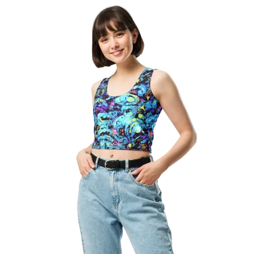 Voltage Bouquet on a Crop Top