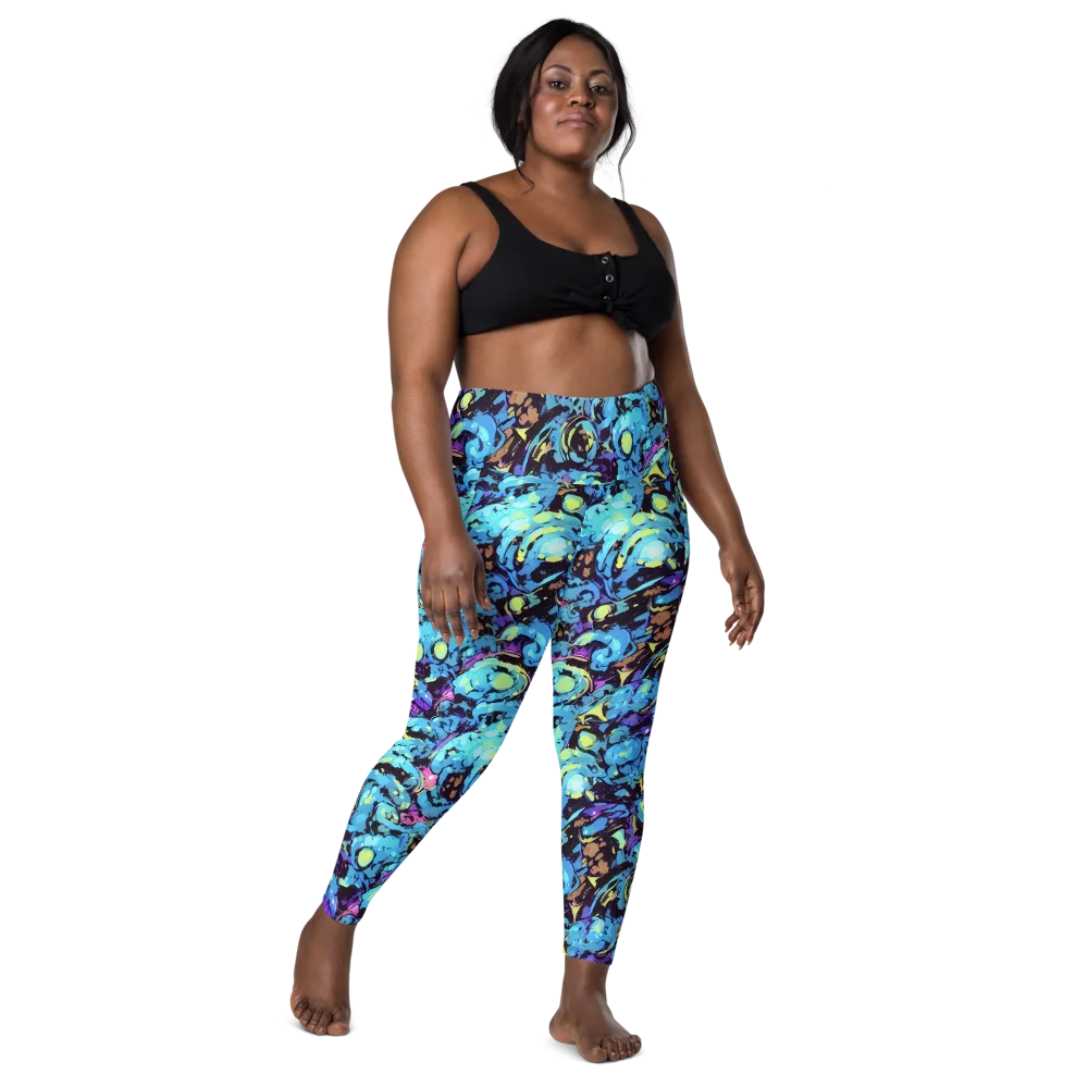 Voltage Bouquet on Leggings with Pockets — Front
