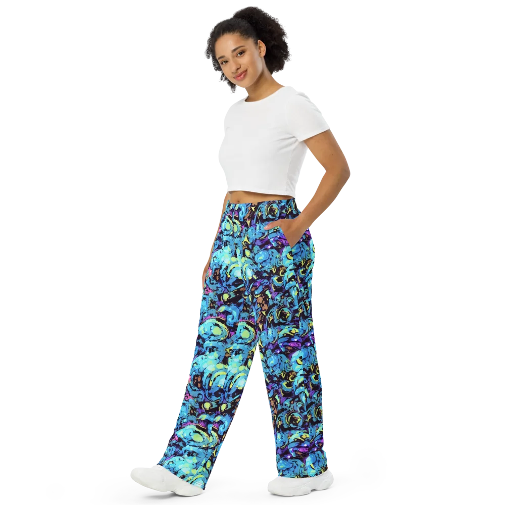 Voltage Bouquet on Wide-Leg Pants — Left Front