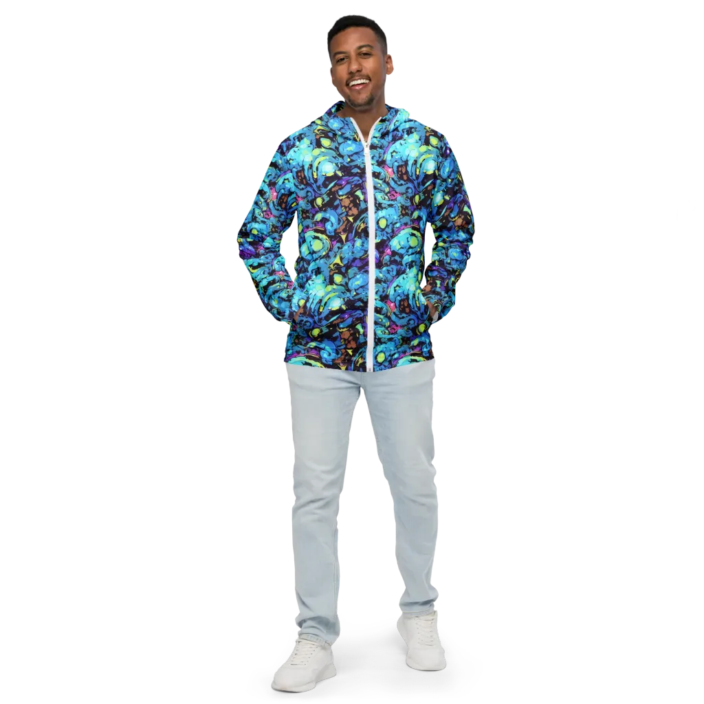 Voltage Bouquet on Men's Windbreaker — Front