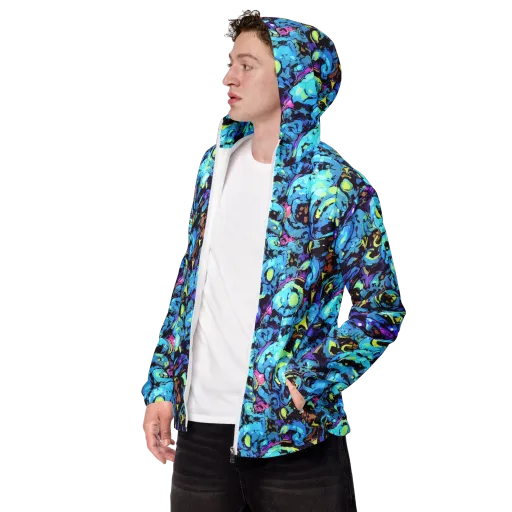 Voltage Bouquet on a Men's Windbreaker