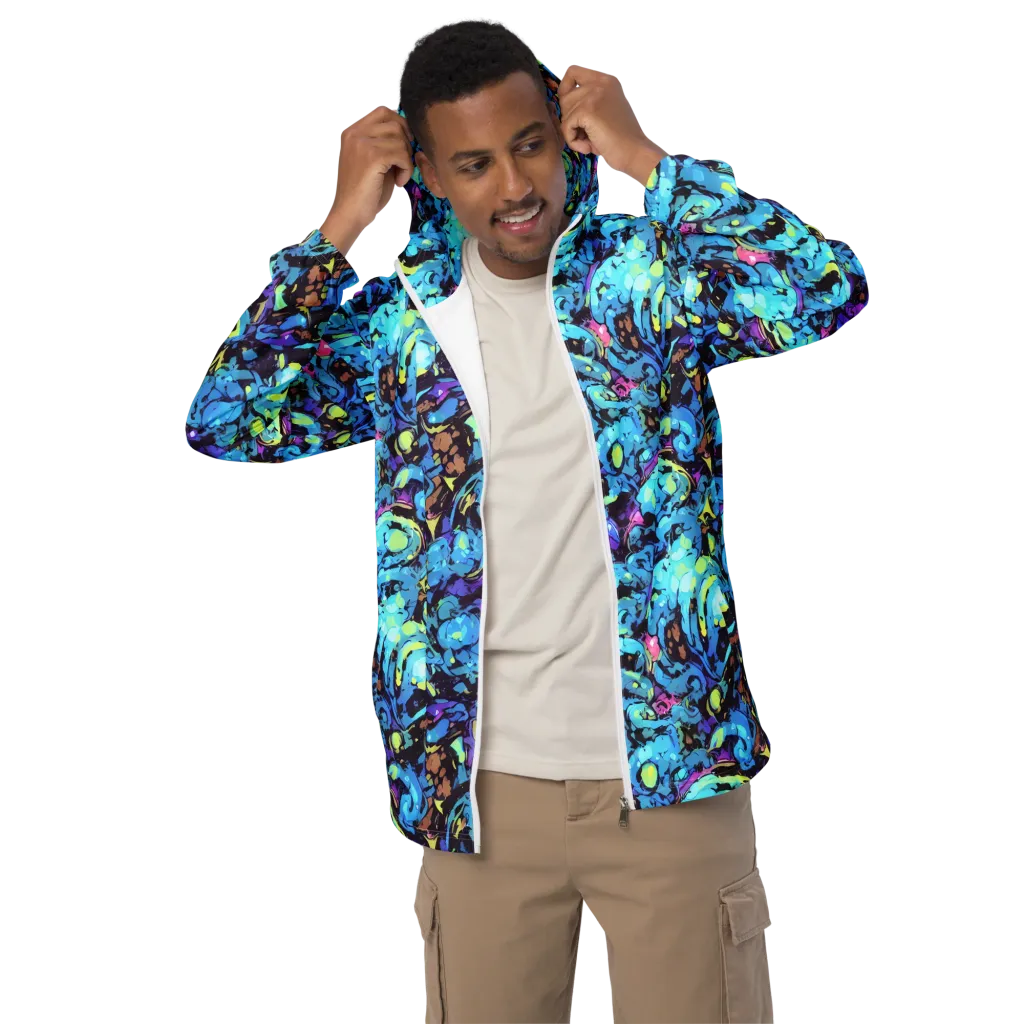 Voltage Bouquet on Men's Windbreaker — Front