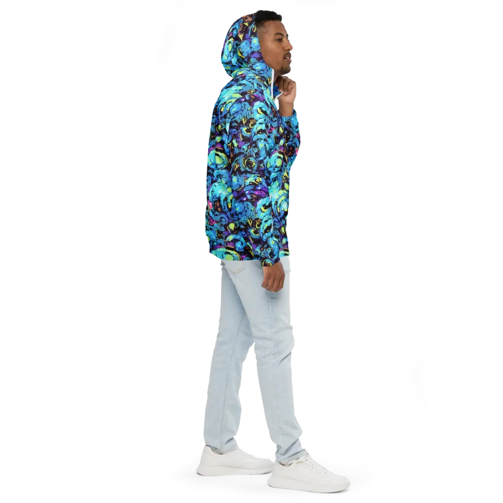 Voltage Bouquet on Men's Windbreaker — Right