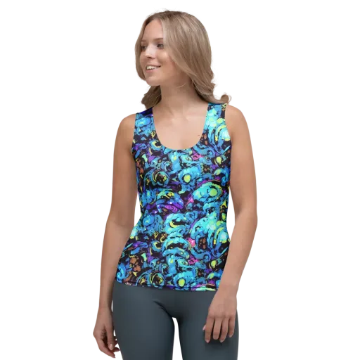 Voltage Bouquet on a Women's Tank Top
